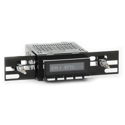 RetroSound Long Beach Series Radio - Black Face/Chrome Buttons; Without Knobs or Faceplate