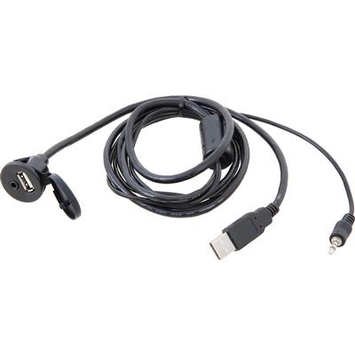 Retrosound Auxiliary USB Port; 53" Extension Cable & 3.5mm Auxiliary Input; Black