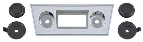 1966-67 Chevy II, Nova; Bezel And Knob Set; For RetroSound Series 1 Radio; Black