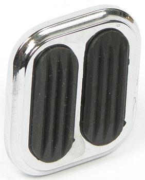 Lokar Chrome Steel Dimmer Switch Pad with Rubber Inserts