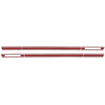 SK17 - 1964-66 Ford Mustang; GT Side Stripe Kit; w/ Emblem Cutout; Red