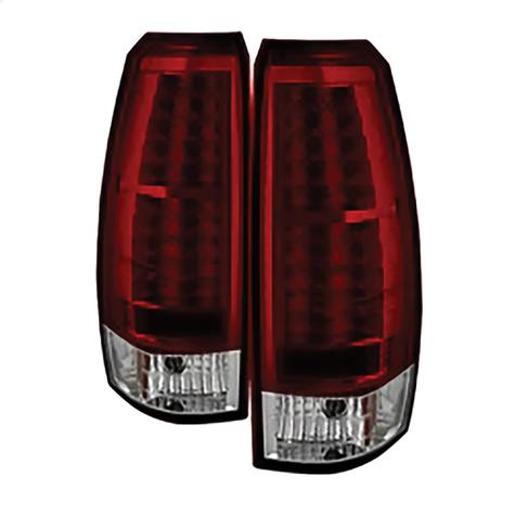 2007-2013 Chevrolet Avalanche; LED Tail Lights; Red Clear
