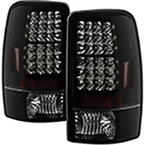 2000-2006 Chevrolet Tahoe; LED Tail Lights; Black Smoke