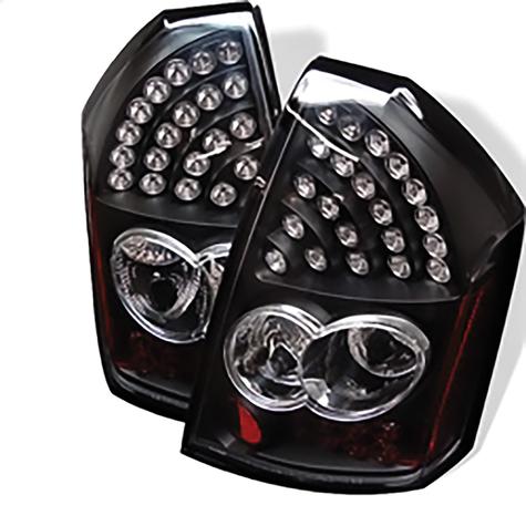 2005-2007 Chrysler 300; LED Tail Lights; Black