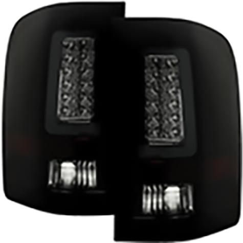 2007-2013 Chevrolet Silverado 1500; 2007-2014 Chevrolet 2500HD; Version 3 Light Bar LED Tail Lights; Smoke