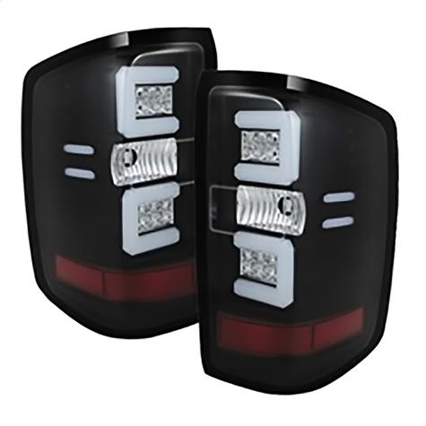 2014-2018 Chevrolet Silverado 1500; 2015-2019 Silverado 2500HD; Light Bar Tail Lights; Black