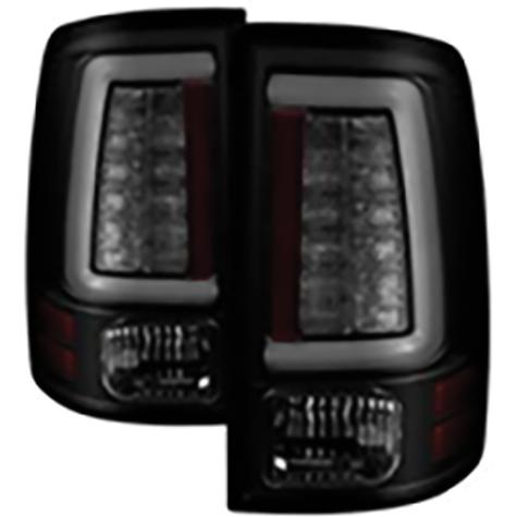 2009-2018 Dodge Ram 1500; 2010-2018 Dodge Ram 2500/3500; Light Bar LED Tail Lights; Black Smoke