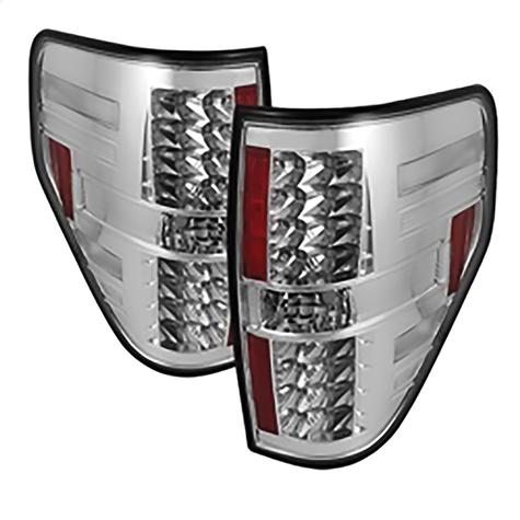 2009-2014 Ford F150; LED Tail Lights; Chrome