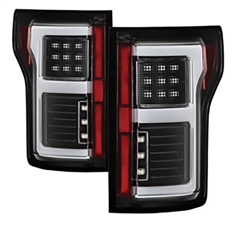 2015-2017 Ford F150; Light Bar LED Tail Lights; Black