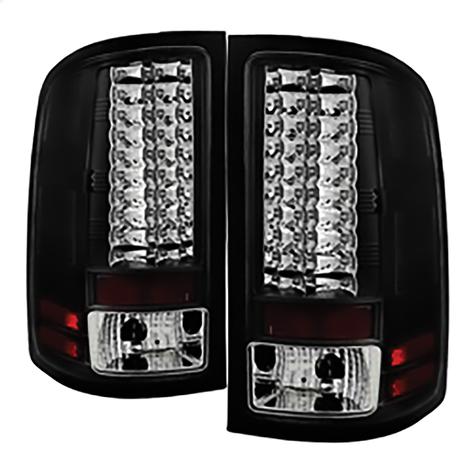2007-2014 GMC Sierra 1500/2500HD/3500HD; LED Tail Lights; Black