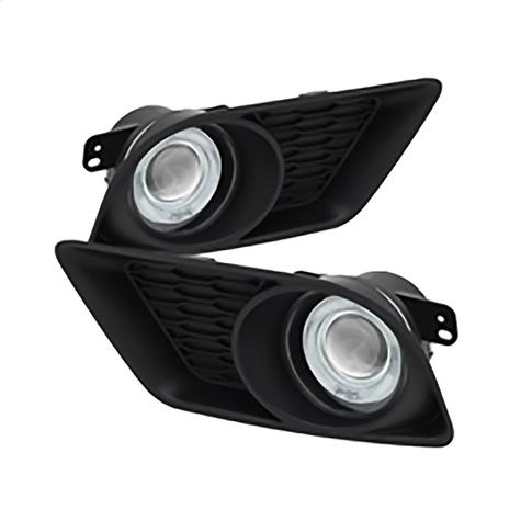 2011-2014 Dodge Charger; Halo Projector Fog Lights; Clear