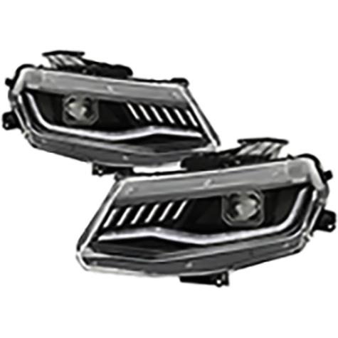2016-2018 Chevrolet Camaro; HID Model Projector Headlights; Sequential Turn Signal; Black