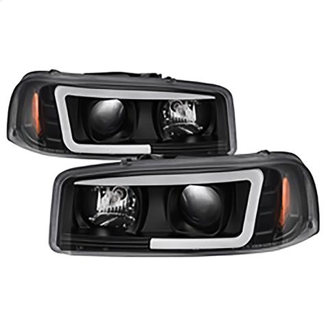 1999-2006 GMC Sierra 1500/2500/3500; Version 2 Projector Headlights; Black