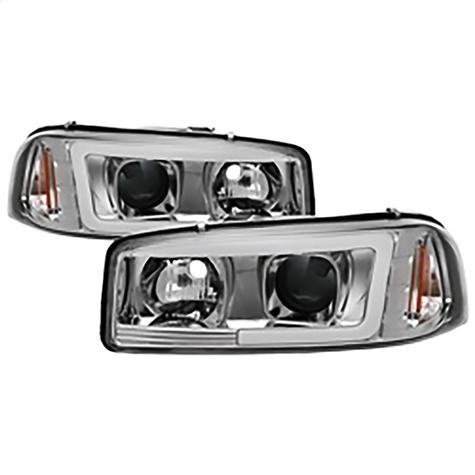 1999-2006 GMC Sierra 1500/2500/3500; Version 2 Projector Headlights; Chrome