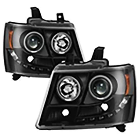 2007-2014 Chevrolet Suburban 1500/2500; Tahoe & Avalance; Projector Headlights; All Black