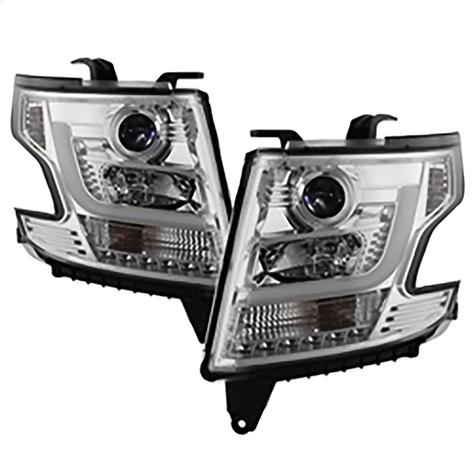 2015-2020 Chevrolet Tahoe, Suburban; Projector Headlights; DRL LED; Chrome