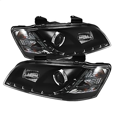 2008-2009 Pontiac G8; Projector Headlights; DRL; Black