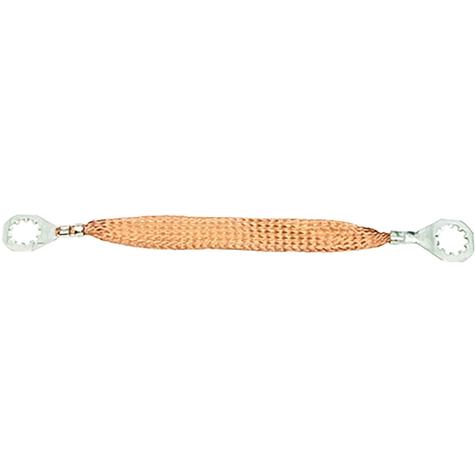 Ground Strap; 3/8" Ring Terminal Factory Crimp; 6" Long; Each