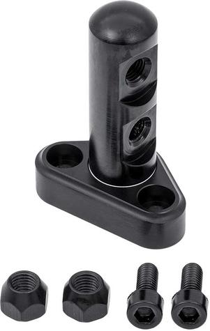 Lokar Throttle Cable Bracket - 1998-99 LS1 Engines w/3" Throttle Linkage Cam - Dual Hole - Black