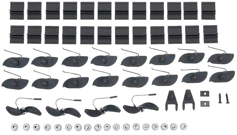 T1524 - 1969-72 Chevrolet/GMC Truck; Upper Molding Clip Set; Short Bed; Fleetside
