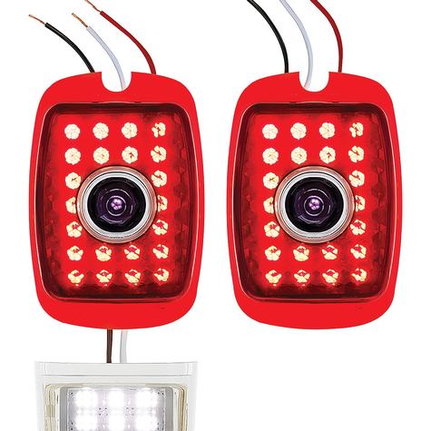 1940-53 Chevrolet, GMC Stepside Pickup; 1937-38 Chevrolet Passenger Car; LED Sequential Tail Light Lens Set w/ LED Licen