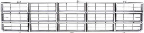 T70043 - 1977-79 Chevy Pickup, Blazer, Suburban; Front Grill; without Emblem Provision; Argent Silver