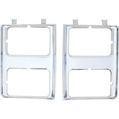 1985-88 Chevy, GMC, Pickup, Blazer, Jimmy, Suburban; Chrome Headlamp Bezel Set; Dual Headlamps & Chrome Grill; RH & LH;