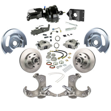 The Right Stuff 1963-1966 Chevrolet/GMC Truck/Suburban, Power Front Disc Brake Kit, Black Upper 6x5.5 Bolt Pattern - (TD