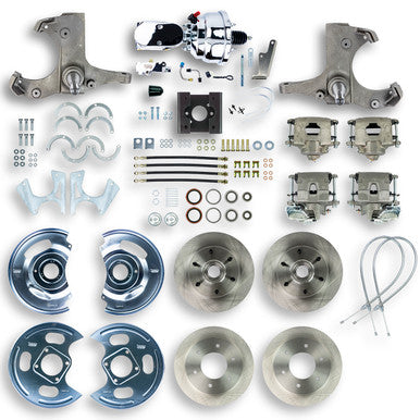 The Right Stuff 63-66 GM C10/C15 Truck/Suburban W/2WD, Pwr 4-Wheel Disc Brake Kit, Chrome Upper 6x5.5 Bolt Pattern - (TD