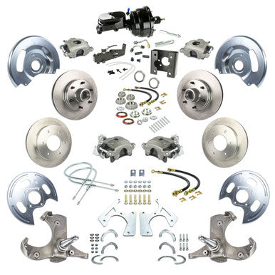 The Right Stuff 63-66 GM C10/C15 Truck/Suburban W/2WD, Power 4-Wheel Disc Brake Kit Blk Upper 6x5.5 Bolt Pattern - (TDC6