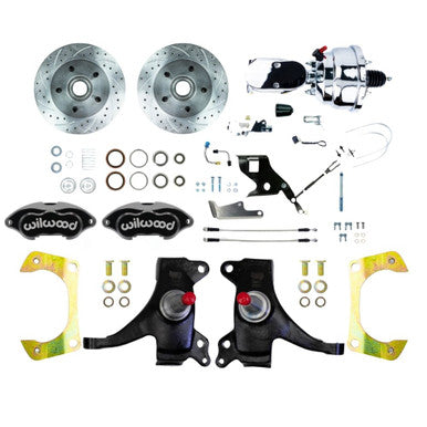 The Right Stuff 1971-72 GM C10/15 Truck, 2" Drop, Power Front Disc Kit, Black Wilwood Calipers - (TDC7125DBXP)