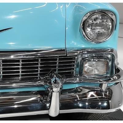 1956 Chevrolet Bel Air, 150, 210, Nomad; Headlamp Bezels; with Gaskets; Pair;