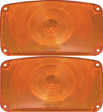 1956 Chevrolet Bel Air, 150, 210, Nomad; Park Lamp Lens; OE Style Amber; Pair