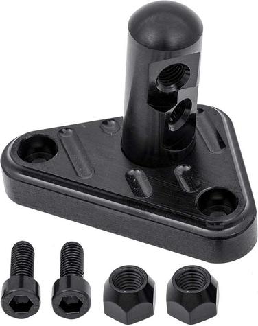 1985-91 TPI Engine Lokar Throttle Cable Bracket - Double Hole - Black Finish