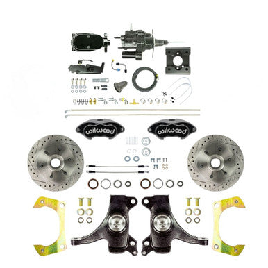 The Right Stuff 1963-66 GM Truck, 2" Drop, Black Hydraulic Assist Disc Conv Blk Wilwood Calipers - (THB6326DBYP)