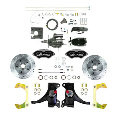 The Right Stuff 1971-72 C10 Truck 2" Drop Black Hydraulic Assist Disc Kit Black Wilwood Calipers - (THB7125DBYP)