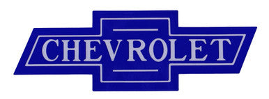 Trim Parts 1947-87 White on Blue "Chevrolet" Bowtie - 13" - (TPG-9125)