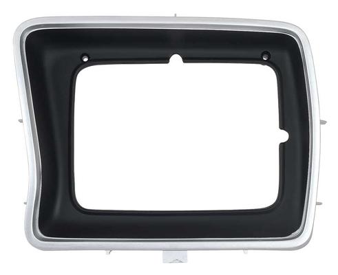 1978-79 Ford F-Series Truck / Bronco; Headlamp Bezel; F-150/F-250/F-350; Rectangular; Argent Silver With Dark Accent Pai