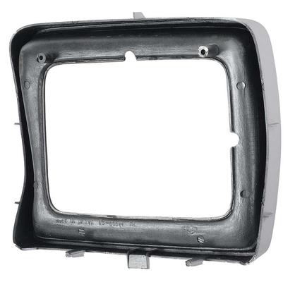 1978-79 Ford F150F,250F,F350 Pickup, Bronco; Headlamp Bezel; Rectangular; Argent Silver with Dark Accent Paint; RH Passenger Side