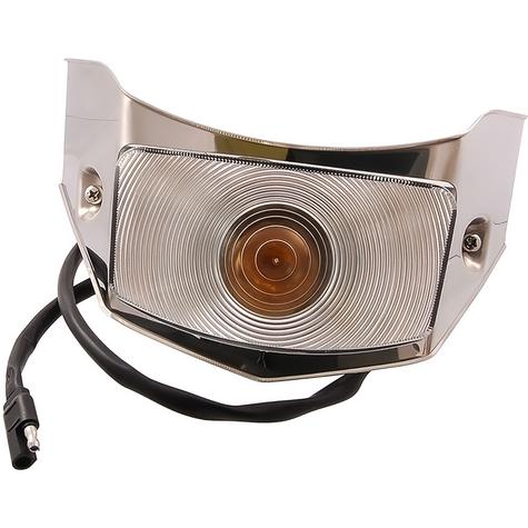 1955 Ford F100, F250, F350 Truck; Park Lamp Assembly; RH Or LH; Clear Lens; Stainless Steel Bezel