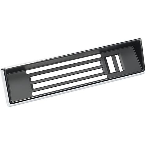 1968-72 F-Series Truck; Heater and Air Conditioner Control Dash Bezel; Black w/ Chrome