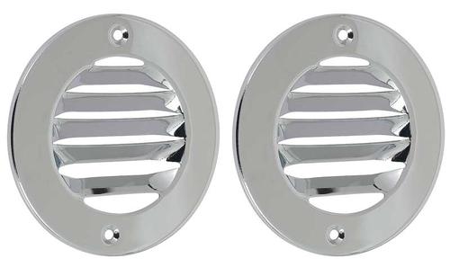 1961-66 Ford F100/F250/F350 Pickup; Windshield Defroster Vent Grilles; Chrome
