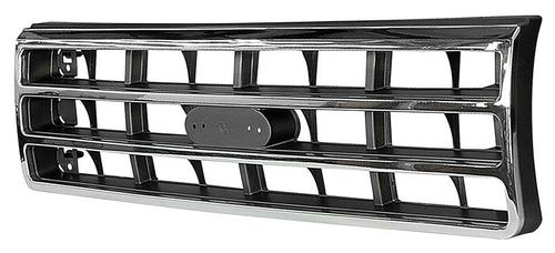 TR8200U1 - 1987-91 Ford F-150, F-250, F-350, Bronco; Grill Assembly; W/O Emblem; Chrome/Dark Argent