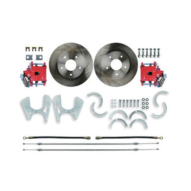 The Right Stuff Chevy/GMC Rear Disc Brake Conversion Kit, 5 Lug 10/12 bolt rear end Red Calipers - (TRD4745Z)