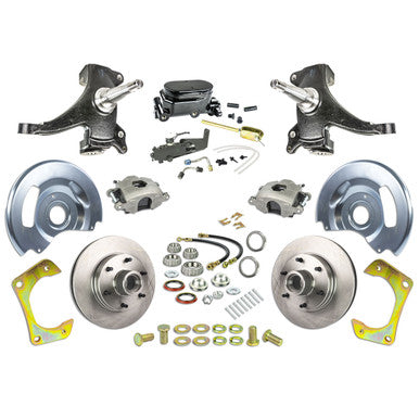 The Right Stuff 60-62 GM Truck & Suburban, 2" Drop, Manual Front Disc Brake Kit, Black Upper - (TSD6016DY)