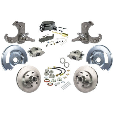 The Right Stuff 60-62 Chevy/GMC Truck & Suburban Std Front Disc Brake Conversion Kit Blk Upper - (TSD6016Y)