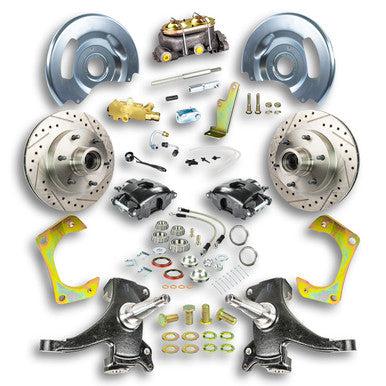 The Right Stuff 63-70 GM Truck & Suburban, 2" Drop, Std Front Disc Kit Blk Calipers - (TSD6316DB)