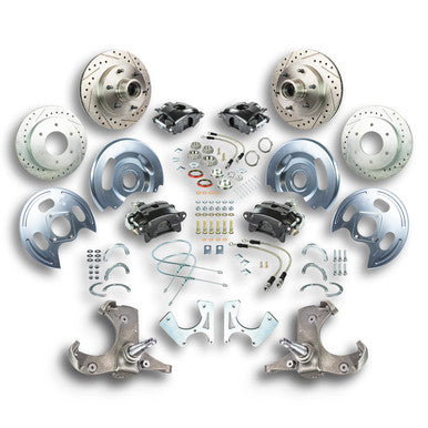 The Right Stuff 63-70 GM Truck/Suburban 2WD, 4 wheel, At The Wheel Disc Kit, Black Calipers - (TWK6346B)