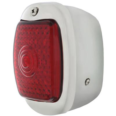 1937-38 Chevrolet Passenger Car; LED Sequential Tail Light Assembly; Polished Stainless Steel Housing; Fits Right Hand,