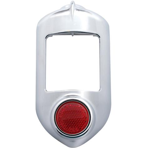 1951-52 Chevrolet Passenger Car; Chrome Bezel w/ Reflector Lens; Red; Each